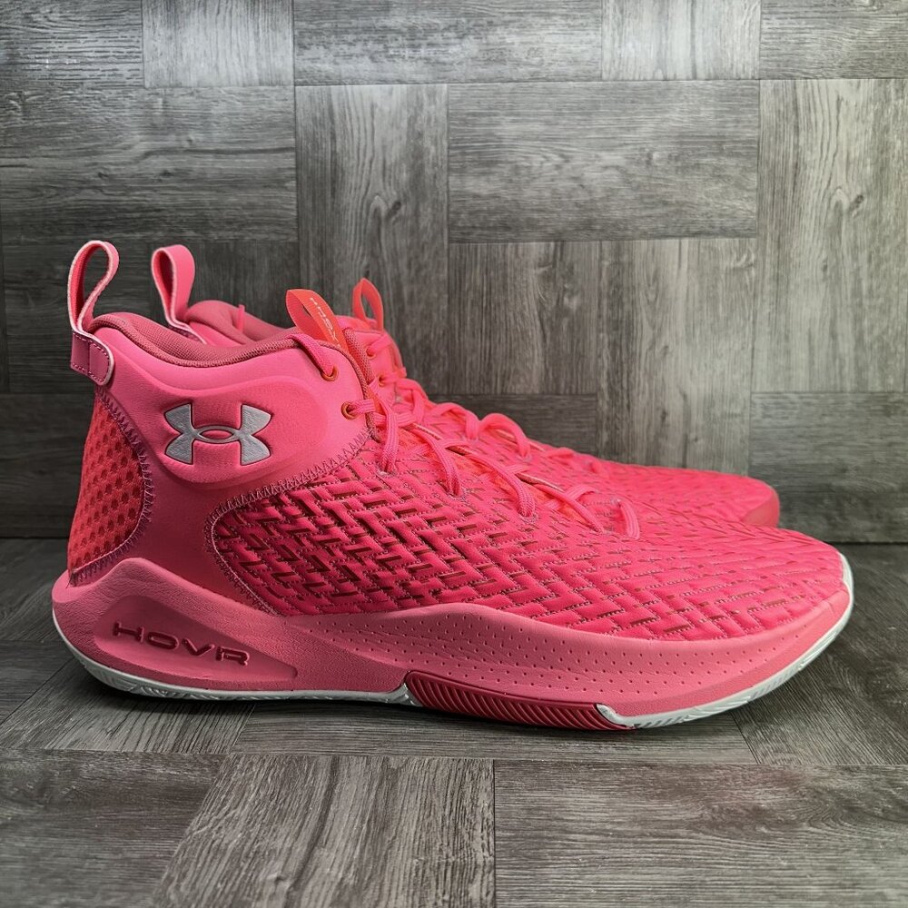 Under Armour Basketball Shoes Men 18 Pink HOVR Havoc Athletic NEW 3025005-602